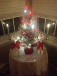 Tabletop Tree with cute white Reindeer